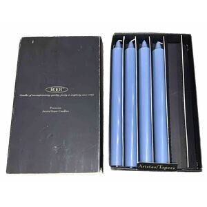 Root Unscented Premium Arista/Taper Candles Celest Blue 9” Tall 10 Candles Boxed